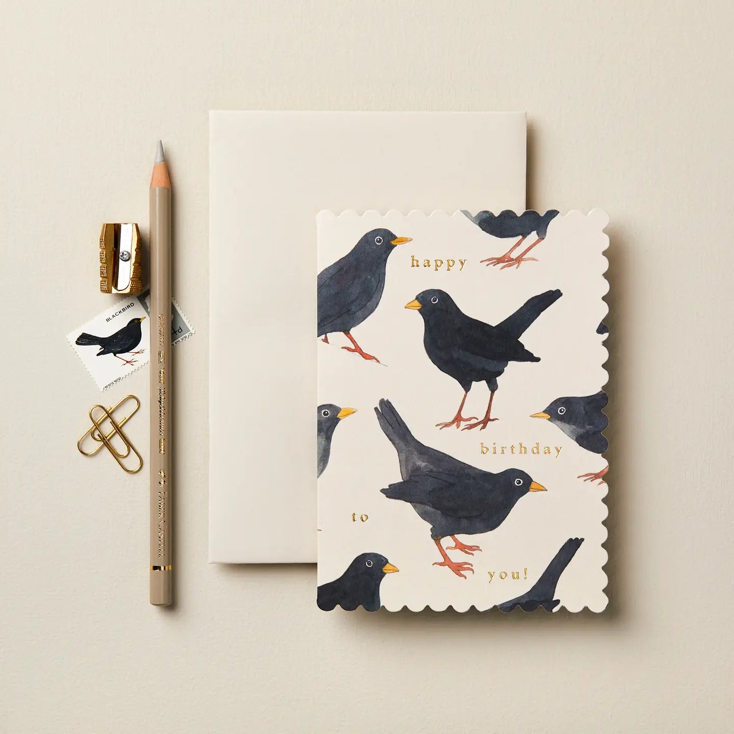 birds blackbird happy birthday to you scalloped small