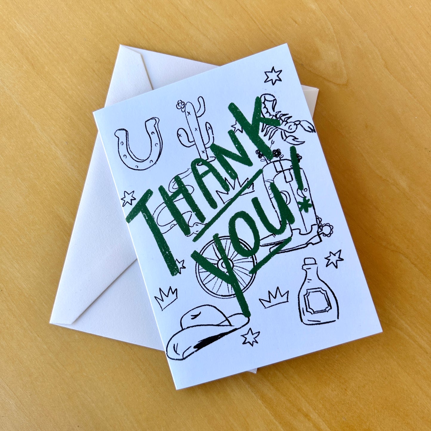 Western Thank You Mini Card Set of 6 · Paper Plant Co