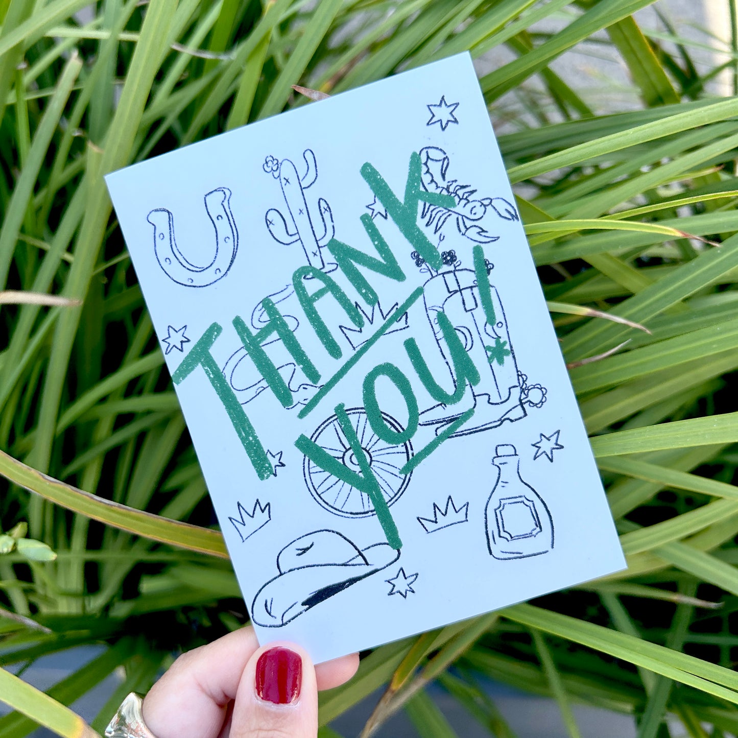 Western Thank You Mini Card Set of 6 · Paper Plant Co