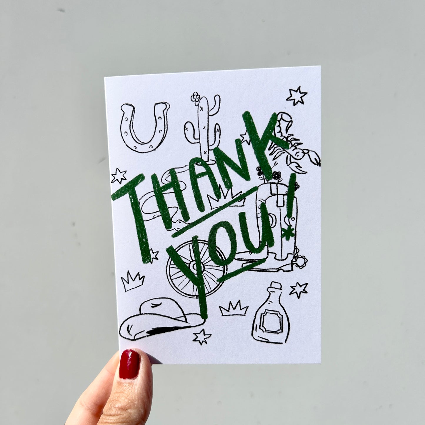 Western Thank You Mini Card Set of 6 · Paper Plant Co