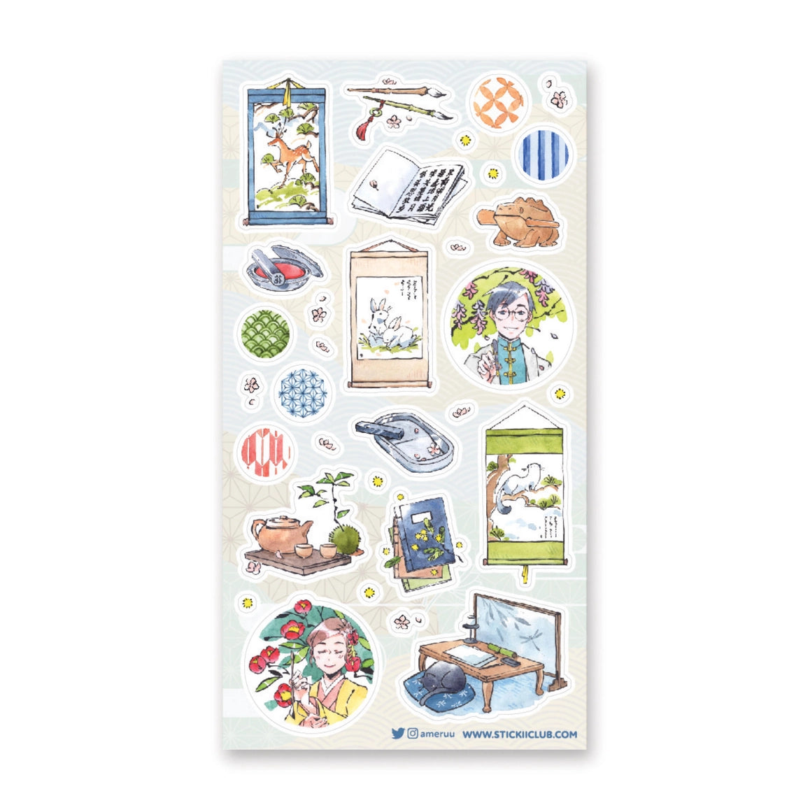 Traditional Tea Garden Sticker Sheet