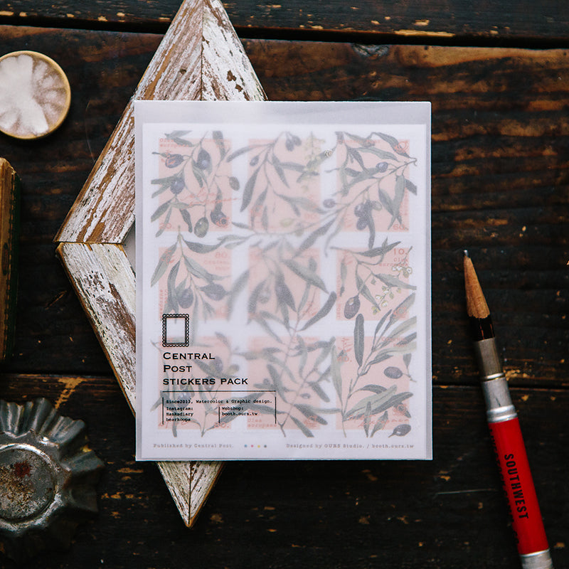 Olive Branches Stamp Style Sticker · OURS Studio