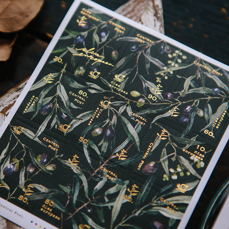 Olive Branches Stamp Style Sticker · OURS Studio