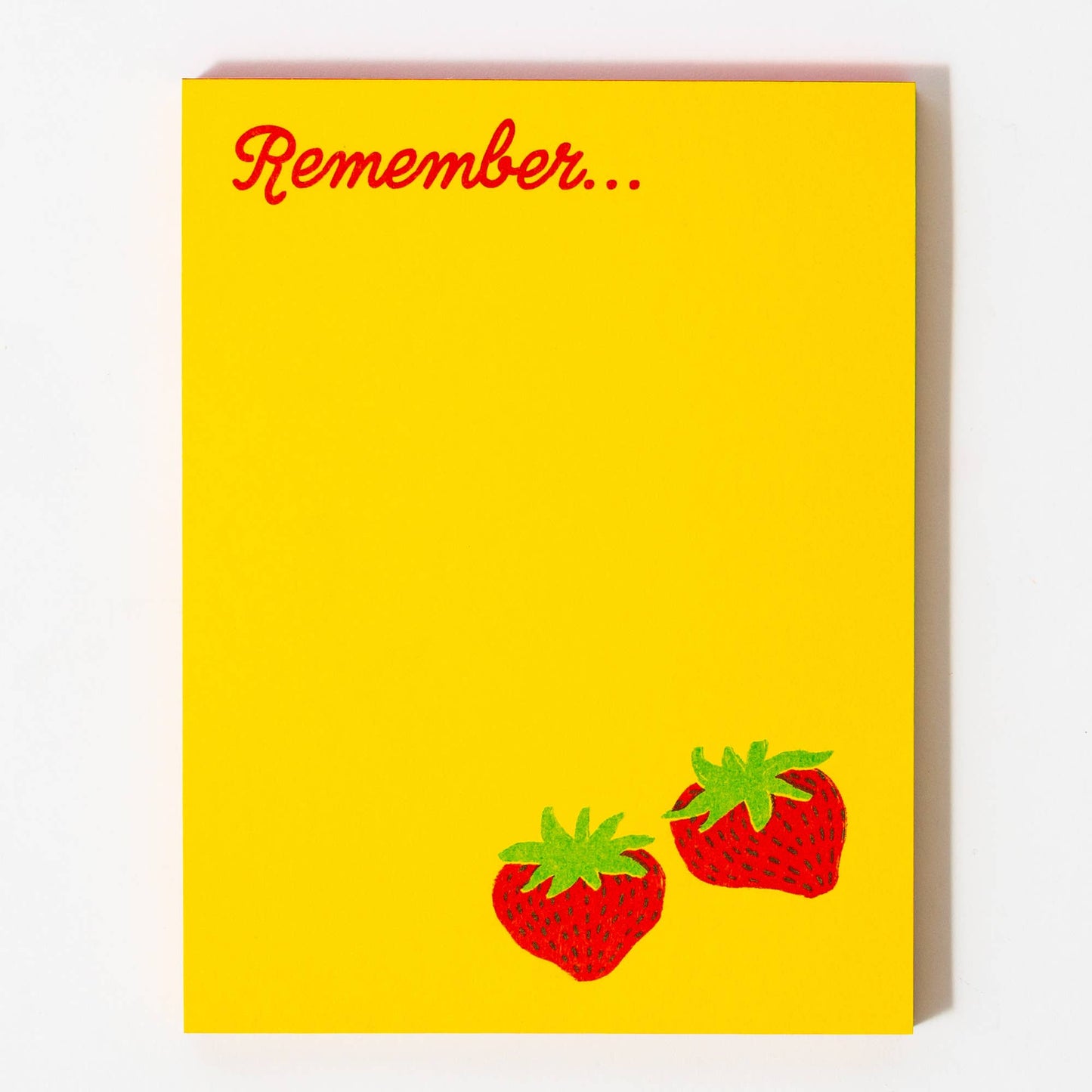 Remember Strawberry Risograph Notepad · Bromstad Printing Co.