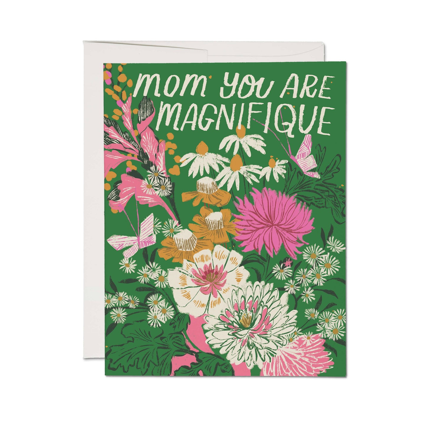 Magnifique Mom Greeting Card · Red Cap Cards