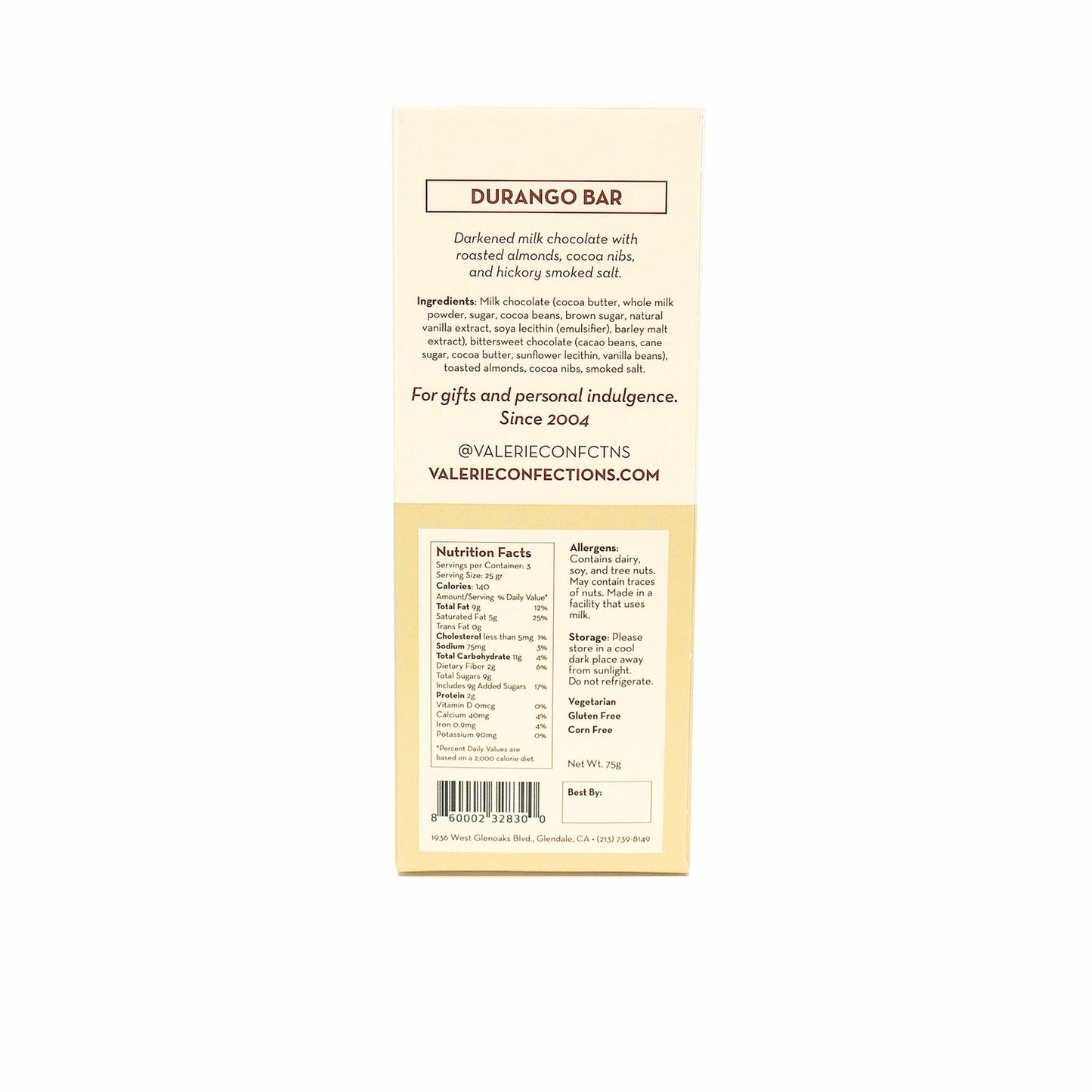 Durango Chocolate Bar, 75g