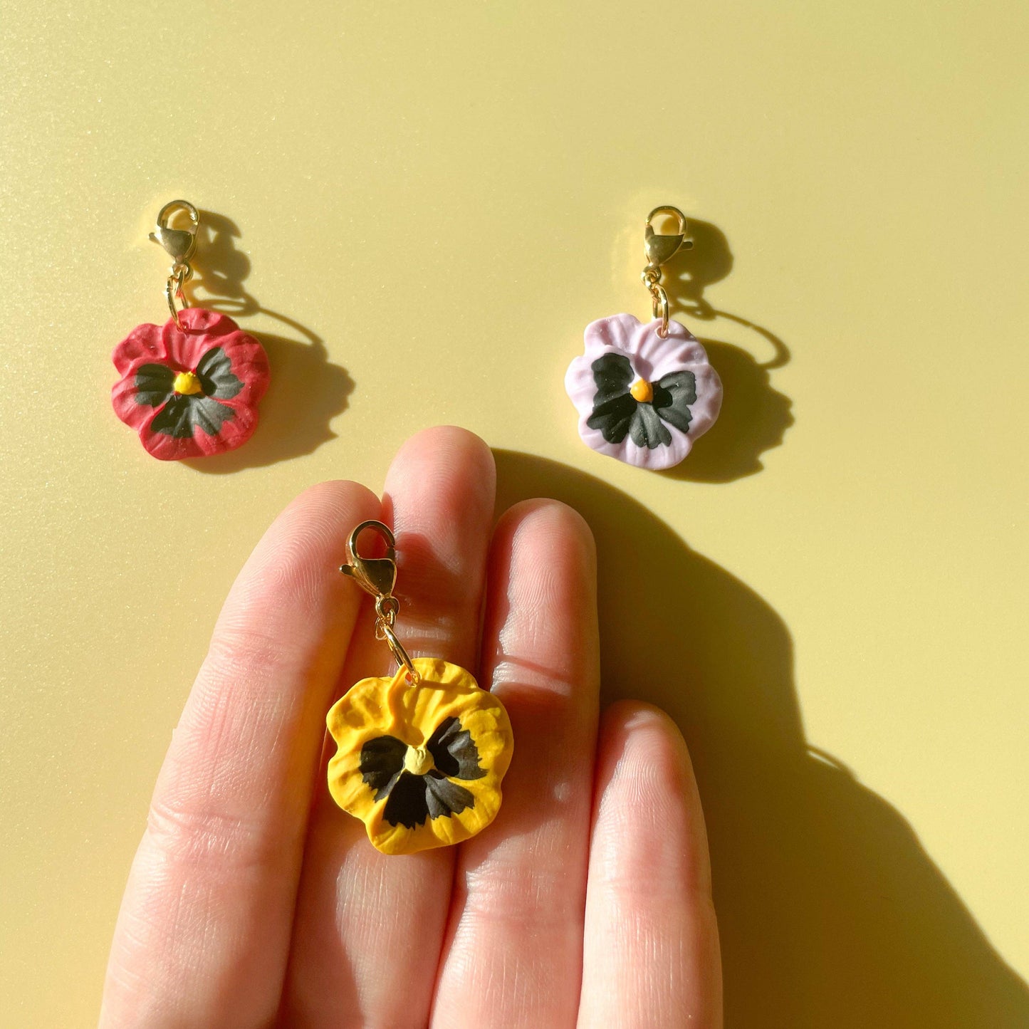 Pansy Bag Charm / Purple · Bold Blossom