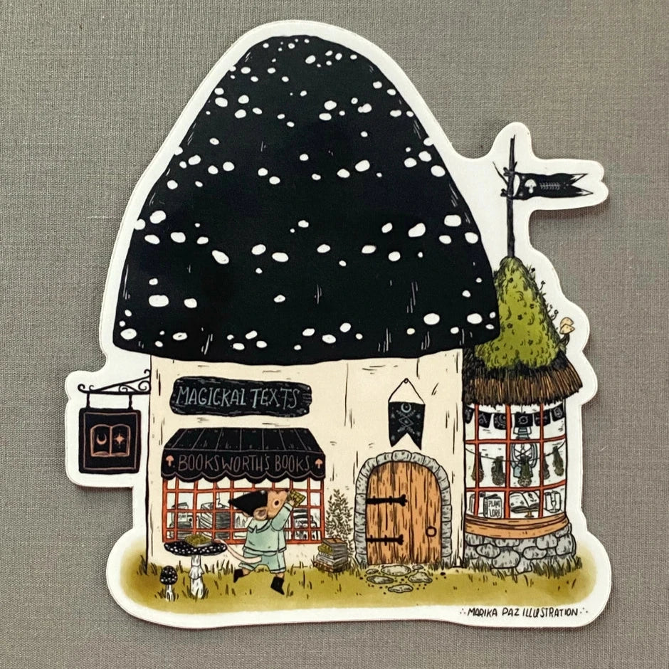 Booksworth's Books Sticker · Marika Paz Illustration