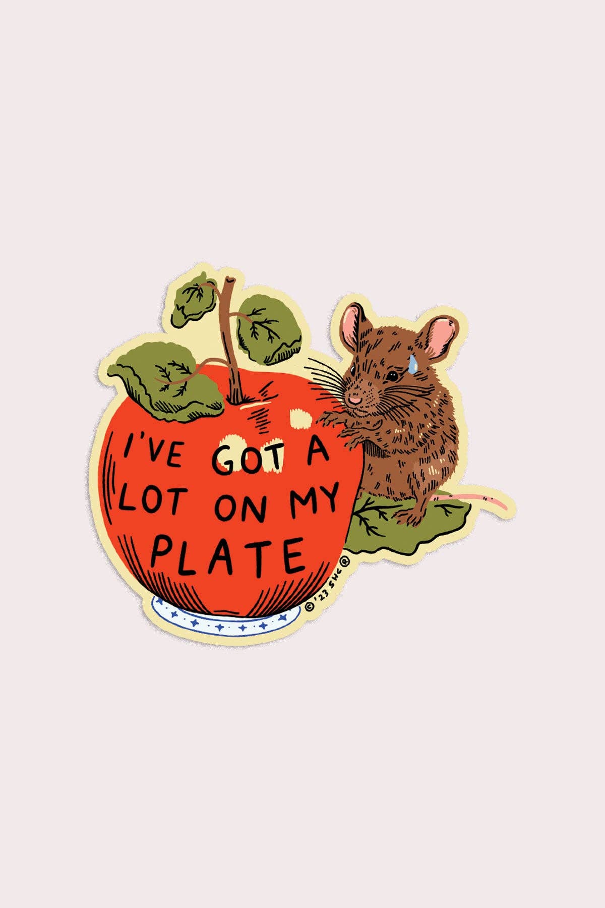 A Lot On My Plate Sticker · Stay Home Club