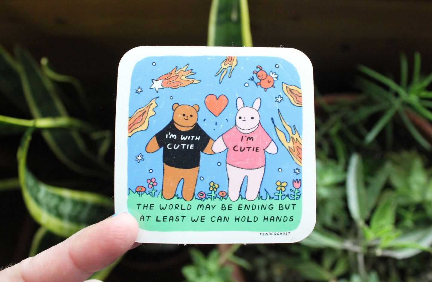 Hold Hands Sticker · Tender Ghost