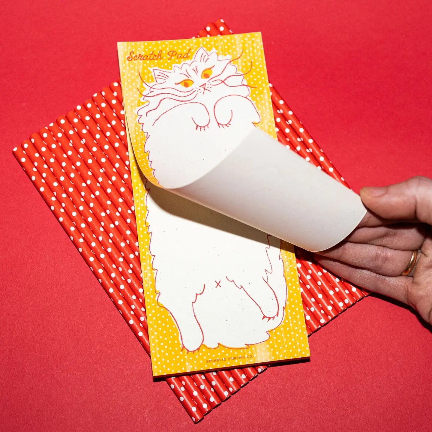 Scratch Pad Cat Risograph Notepad · Bromstad Printing Co.