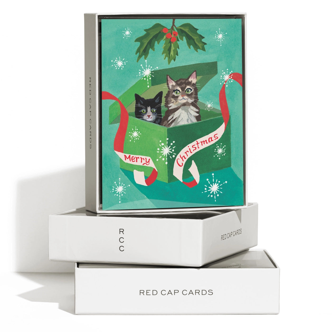 Meowy Christmas Holiday Card · Red Cap Cards
