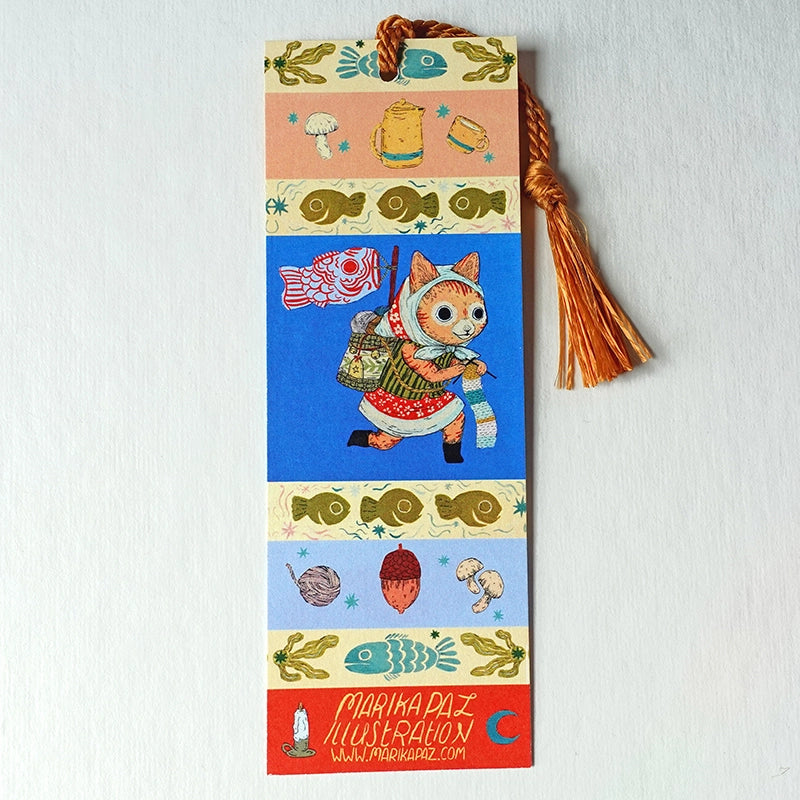 Cat Adventure Bookmark · Marika Paz Illustration