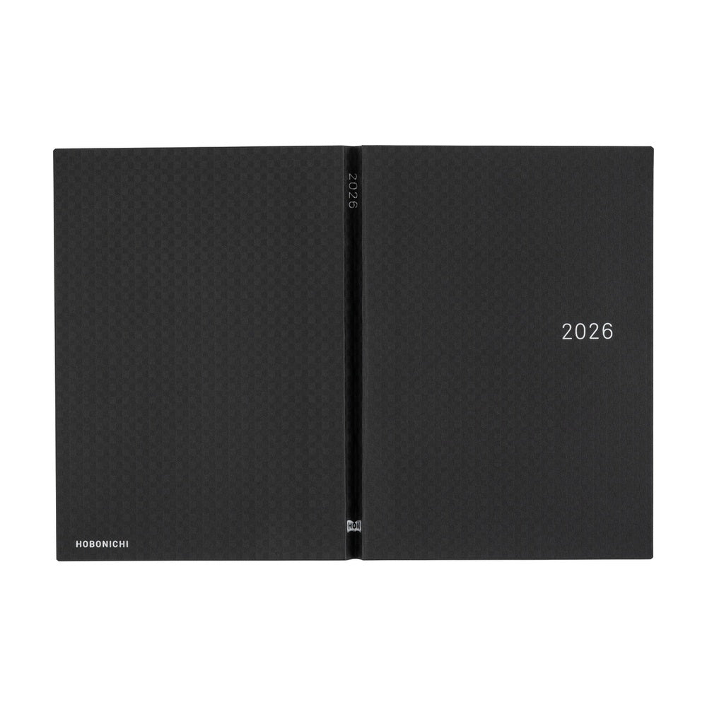 2026 Hobonichi Techo A5 English HON / Paper Series: Black Gingham《January Start | English | A5》