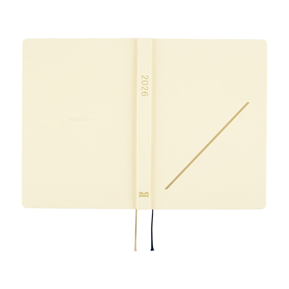 2026 Hobonichi Techo A5 English HON Slash / Ivory《January Start | English | A5》