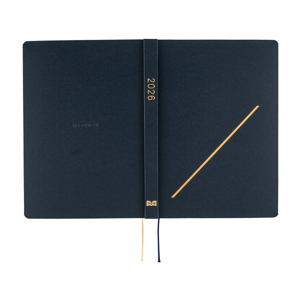 2026 Hobonichi Techo A5 English HON Slash / Navy《January Start | English | A5》