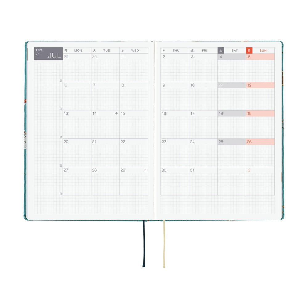 2026 Hobonichi Techo A5 English HON / Bow & Tie: In the Forest《January Start | English | A5》