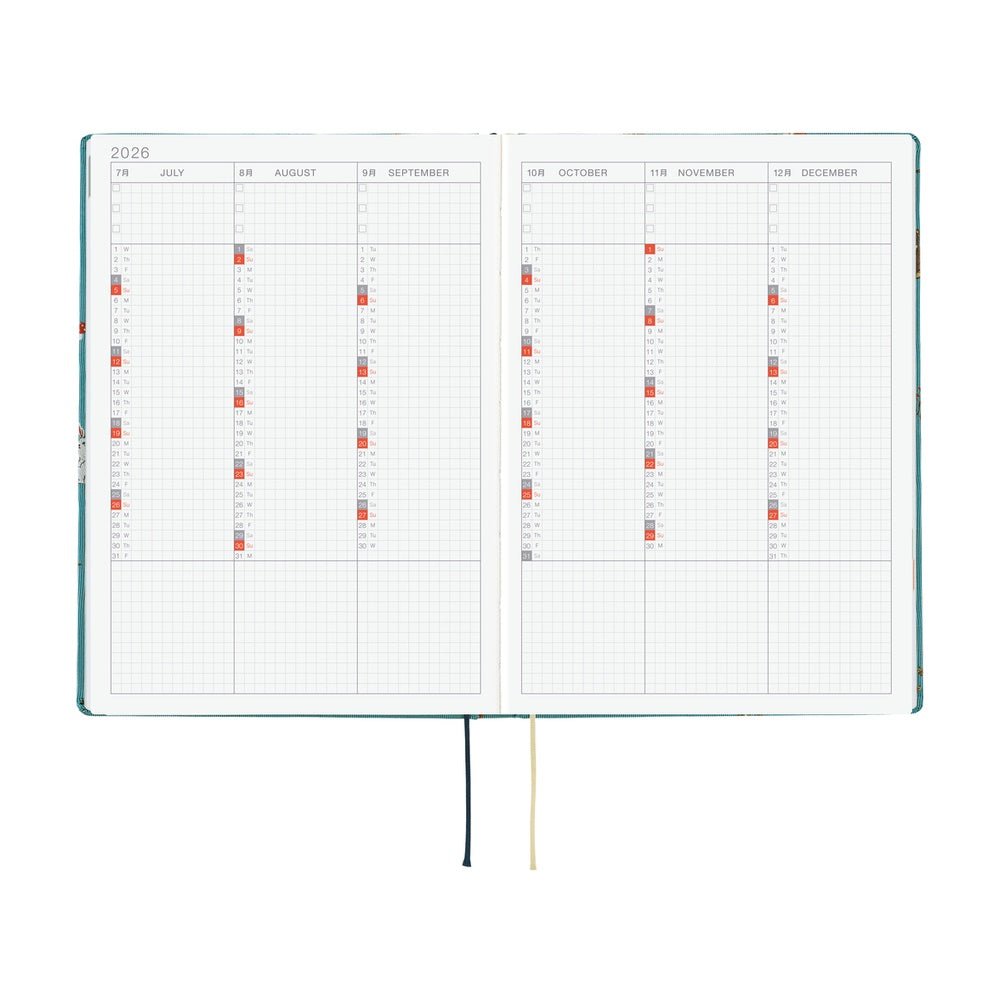 2026 Hobonichi Techo A5 English HON / Bow & Tie: In the Forest《January Start | English | A5》