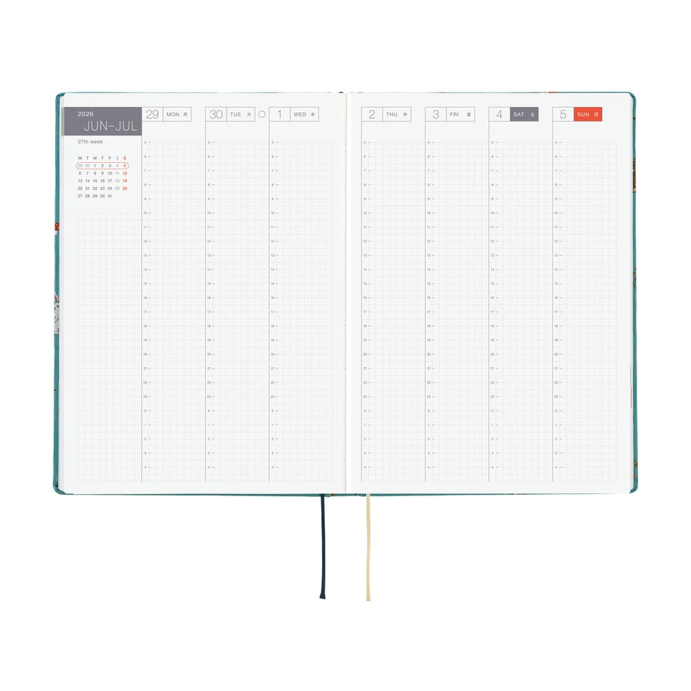 2026 Hobonichi Techo A5 English HON / Bow & Tie: In the Forest《January Start | English | A5》