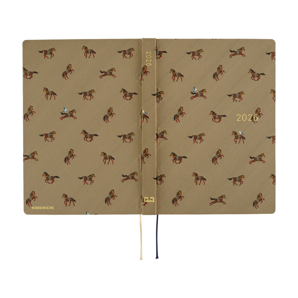 2026 Hobonichi Techo A5 English HON / Bow & Tie: Galloping Horses《January Start | English | A5》