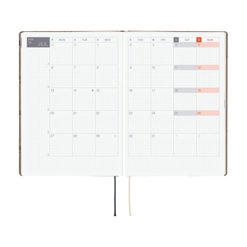 2026 Hobonichi Techo A5 English HON / Bow & Tie: Galloping Horses《January Start | English | A5》