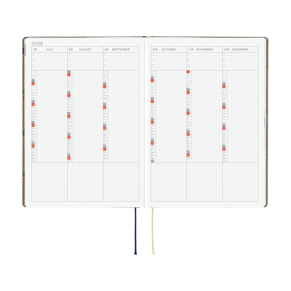 2026 Hobonichi Techo A5 English HON / Bow & Tie: Galloping Horses《January Start | English | A5》
