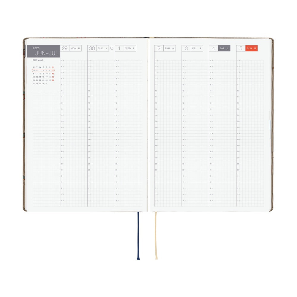 2026 Hobonichi Techo A5 English HON / Bow & Tie: Galloping Horses《January Start | English | A5》