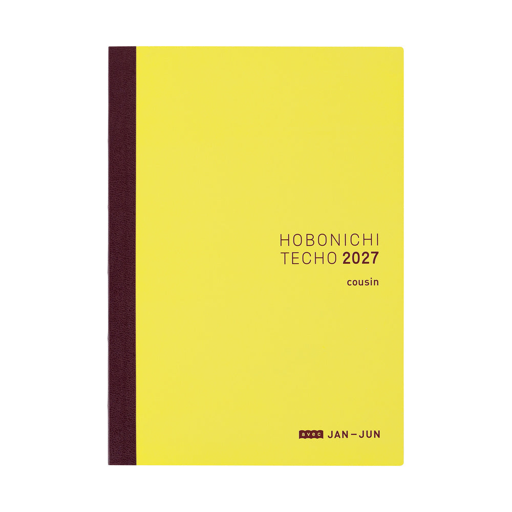 2027 Hobonichi Techo Japanese Cousin Avec Books《A5 size/Daily 6-month x 2 book set/Jan start/Mon start》