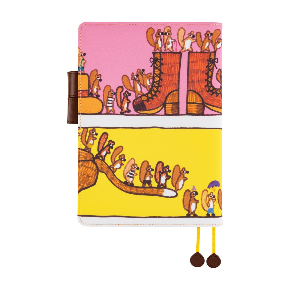 2026 Hobonichi Techo English Cousin Book / 100%ORANGE: Where’s the Squirrel Going 《January Start | English | A5》