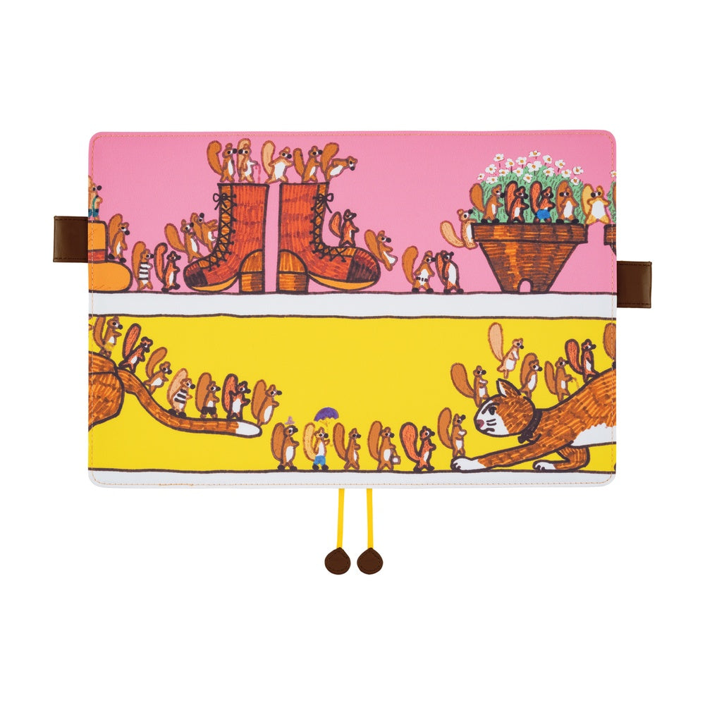 2026 Hobonichi Techo English Cousin Book / 100%ORANGE: Where’s the Squirrel Going 《January Start | English | A5》