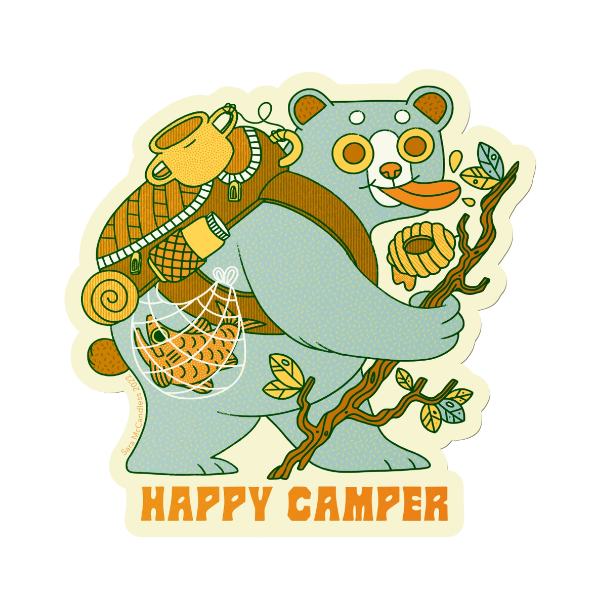Happy Camper Sticker