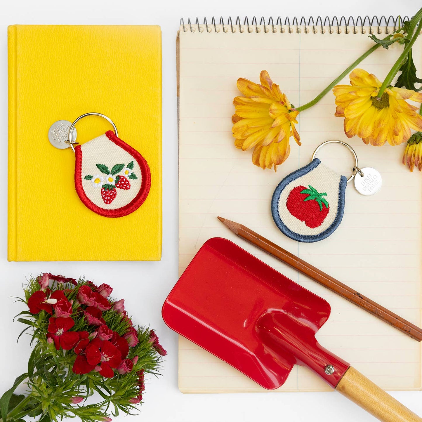 Strawberry Fields Patch Keychain · 3 Potato 4