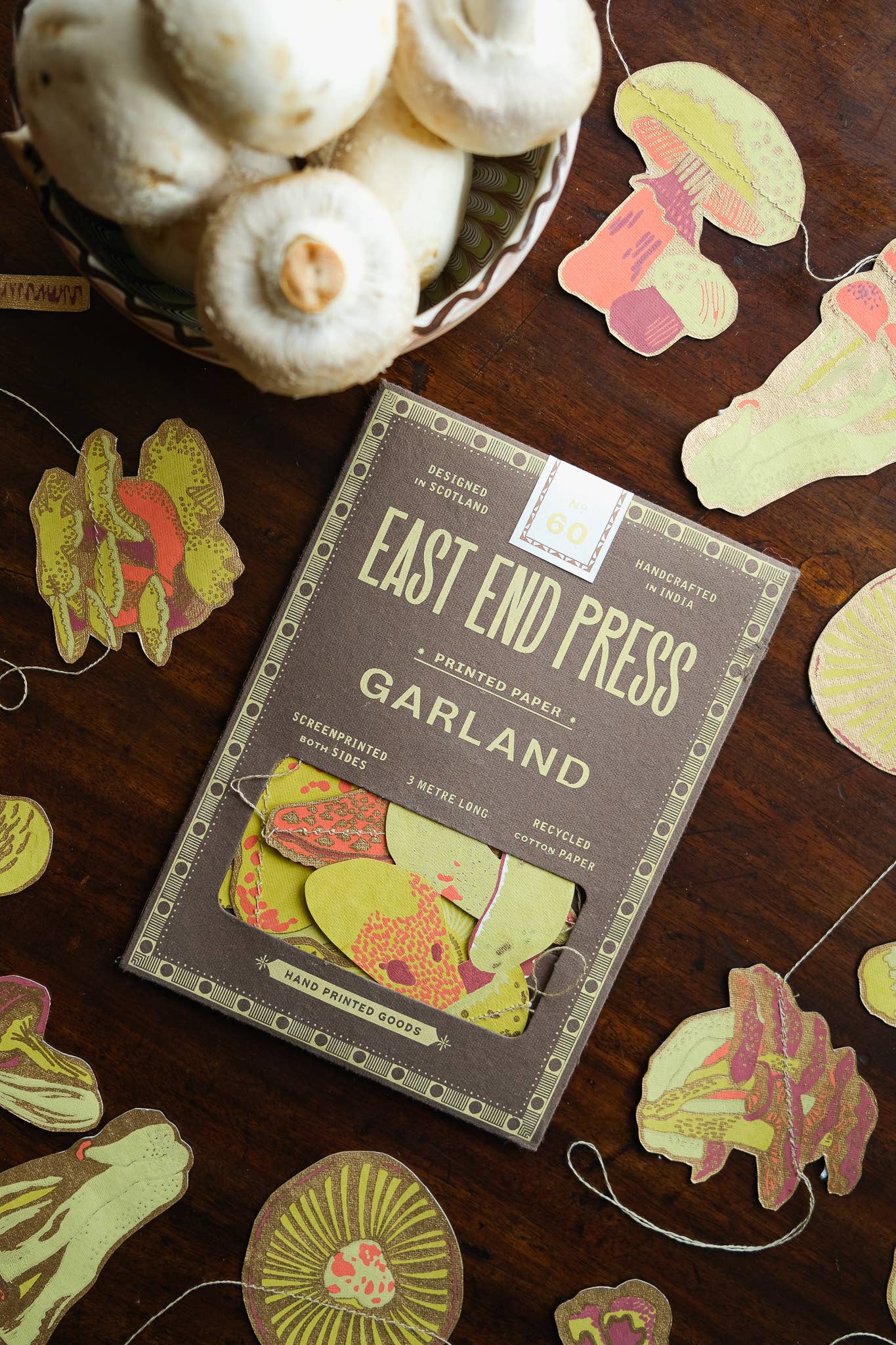 Mushroom Sewn Garland · East End Press