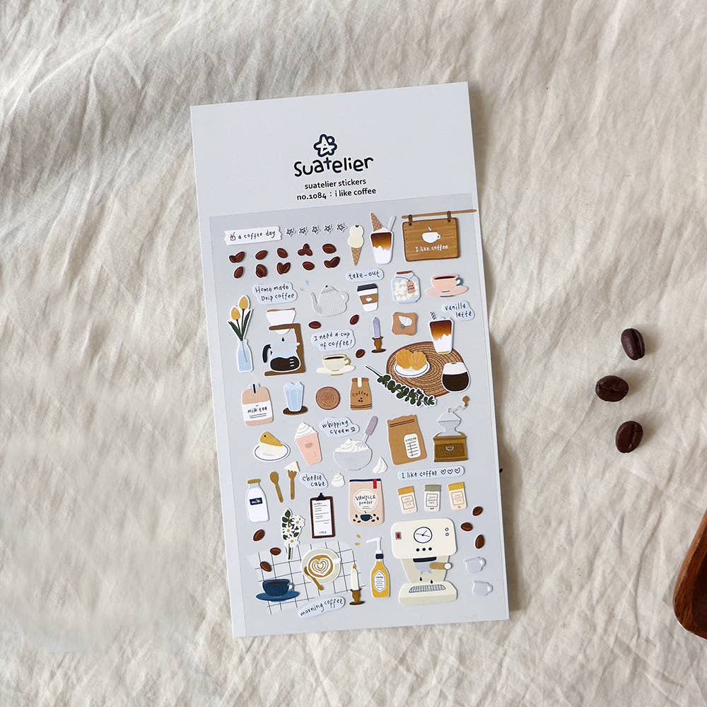 I Like Coffee Sticker Sheet · Suatelier Design