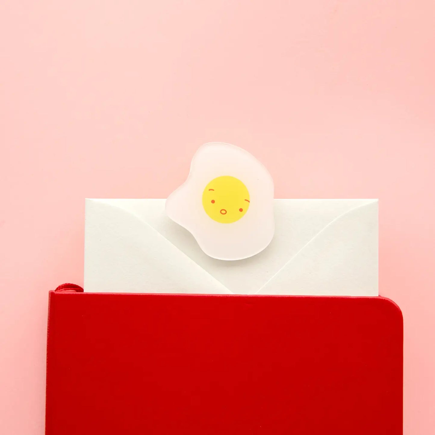 Surprised Egg! Decorative Double-Sided Clear Acrylic Clip