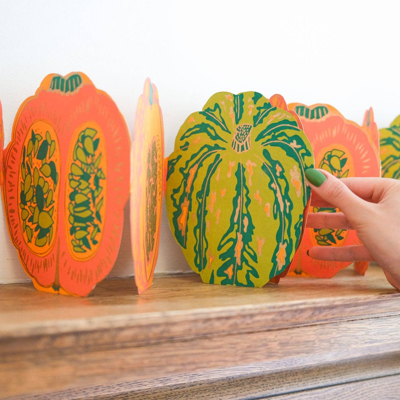 Pumpkins Concertina Garland · East End Press