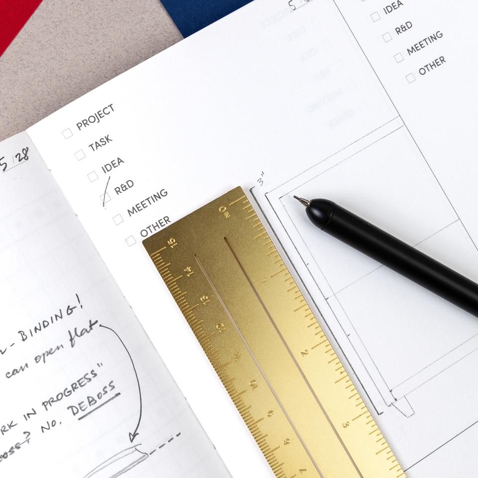 Poketo Brass Bookmark - Ruler