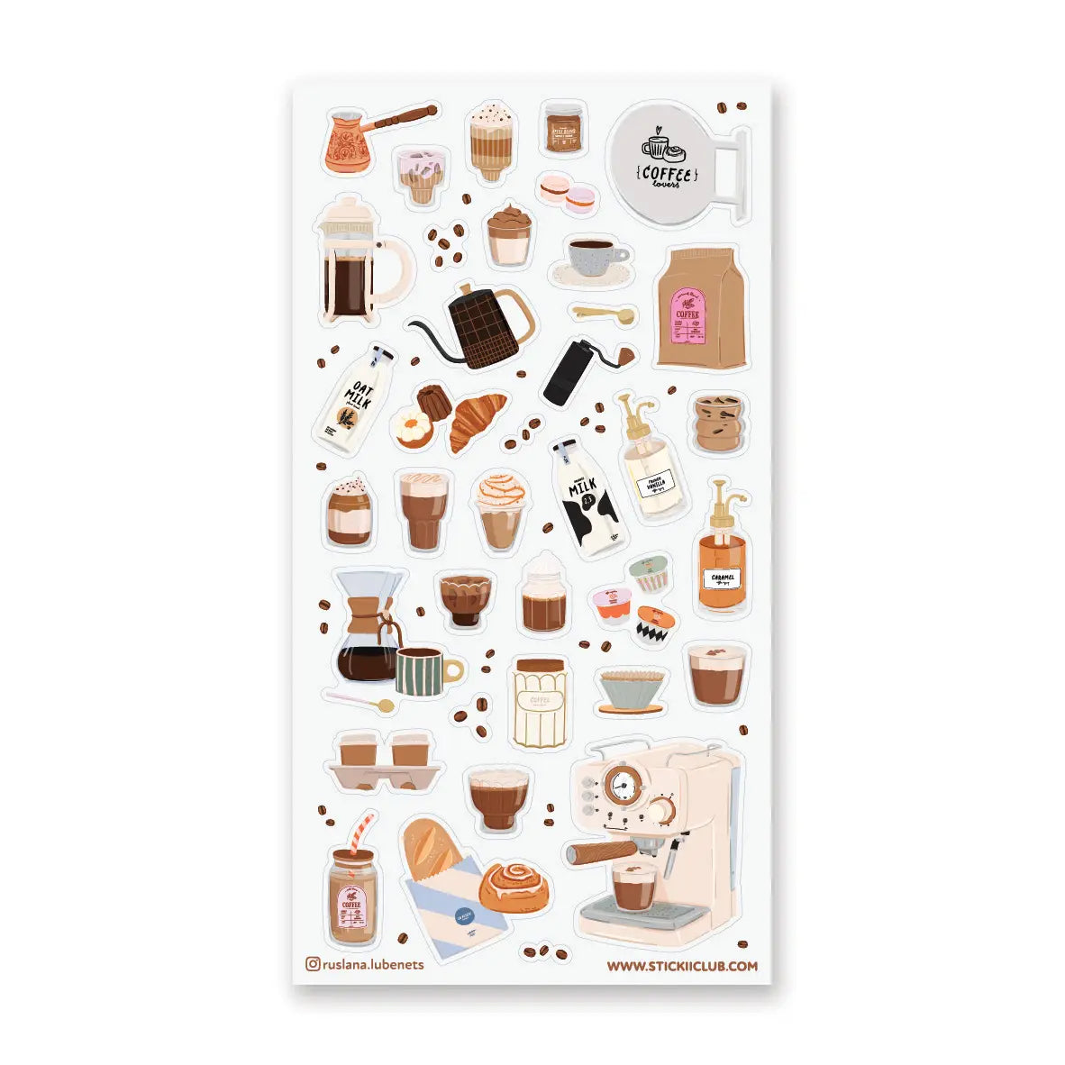 Cafe Vibes Sticker Sheet Sticker Sheet · STICKII