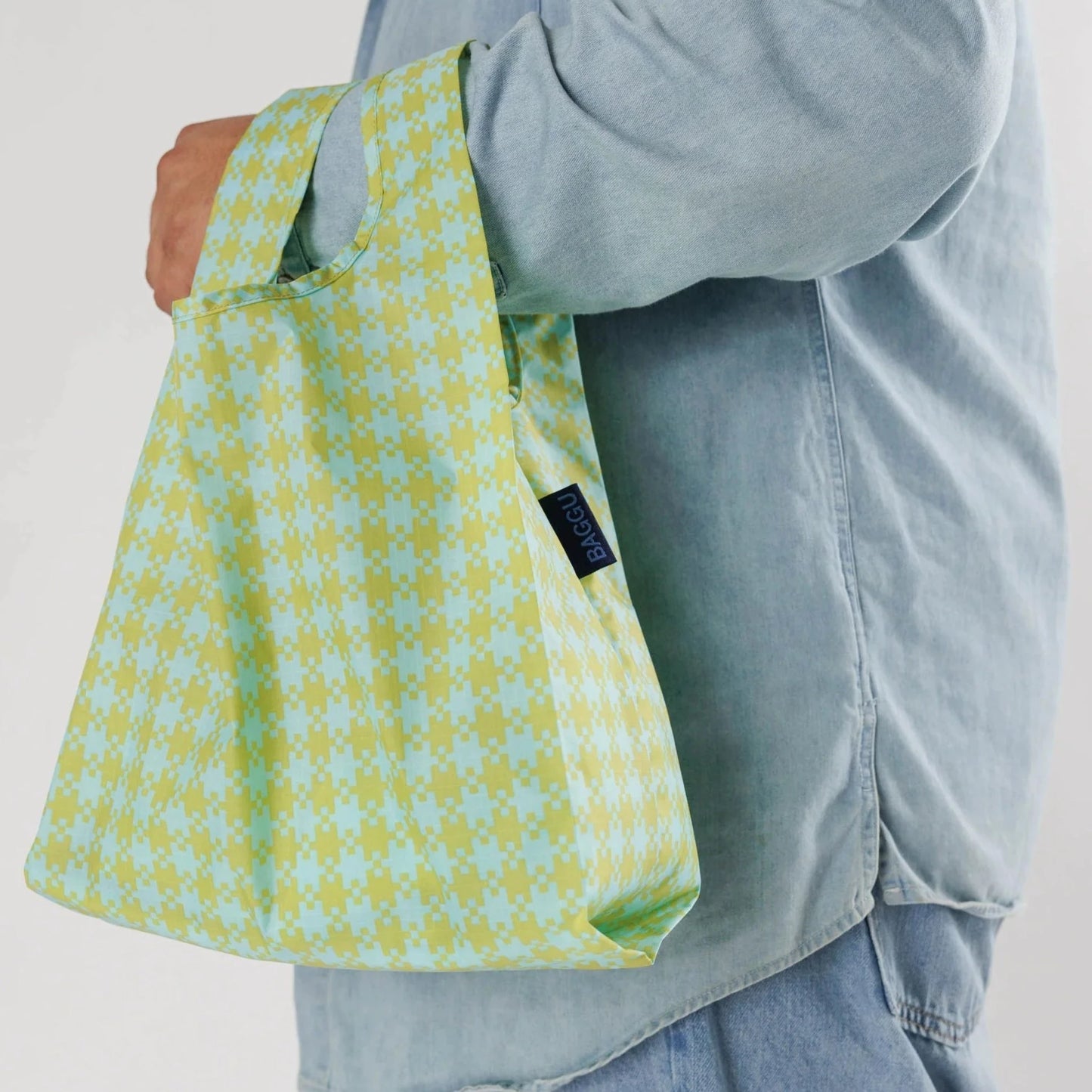 Mint Pixel Gingham - Baby Baggu