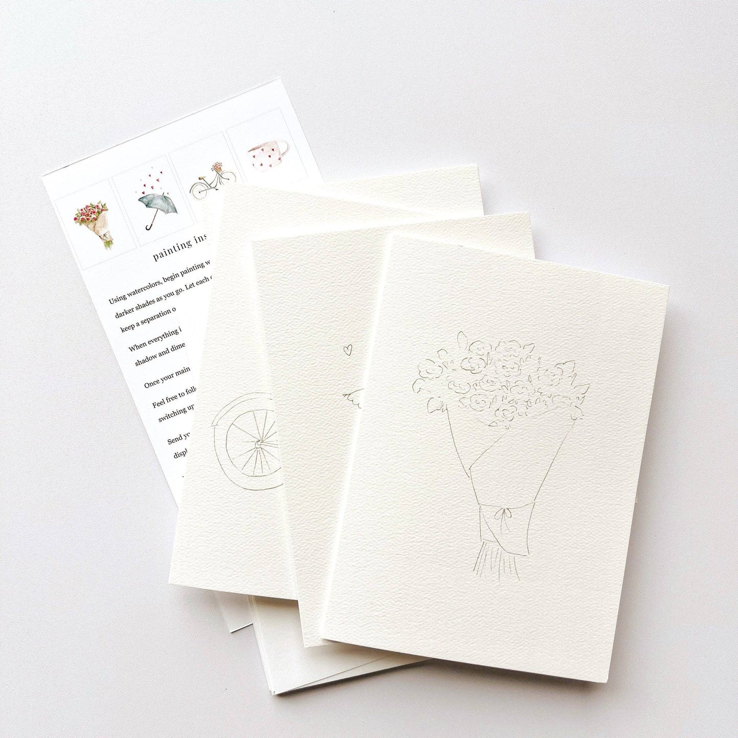 Love Sweet Love Paintable Notecard · emily lex studio