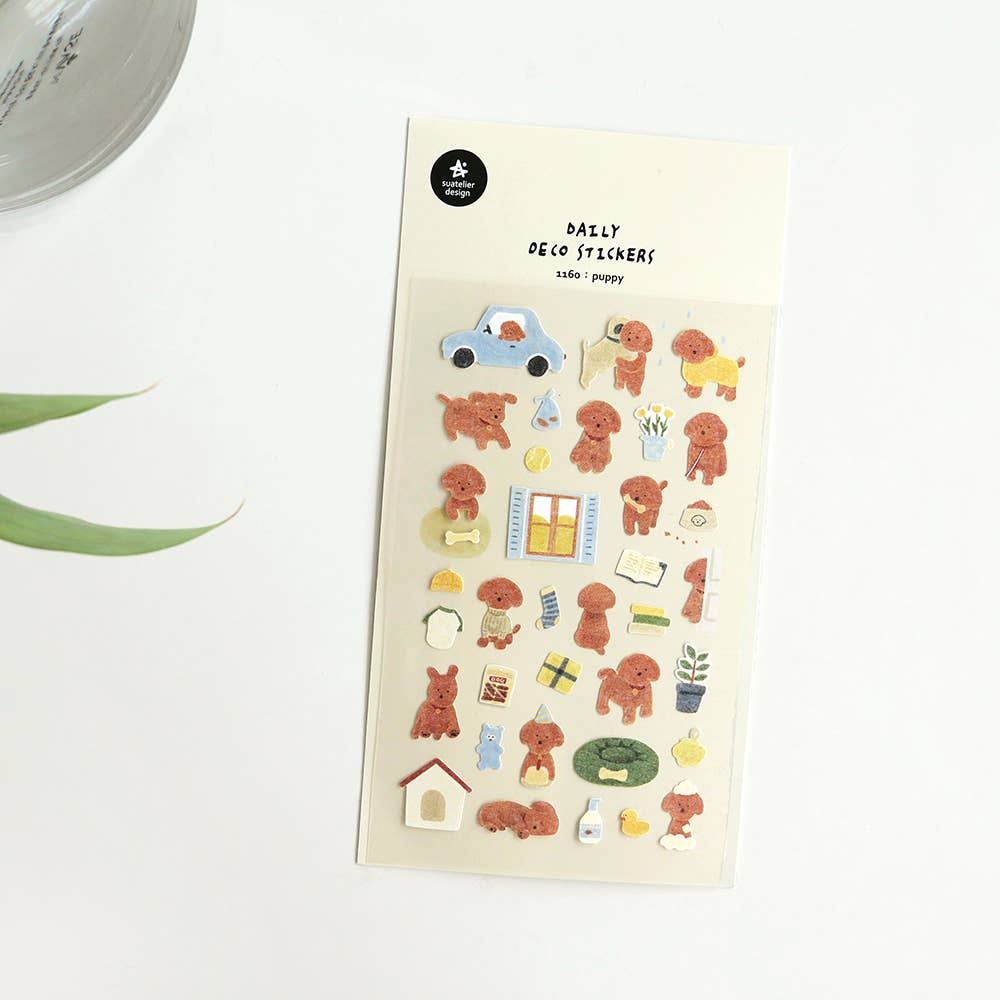 Puppy Sticker Sheet · Suatelier Design