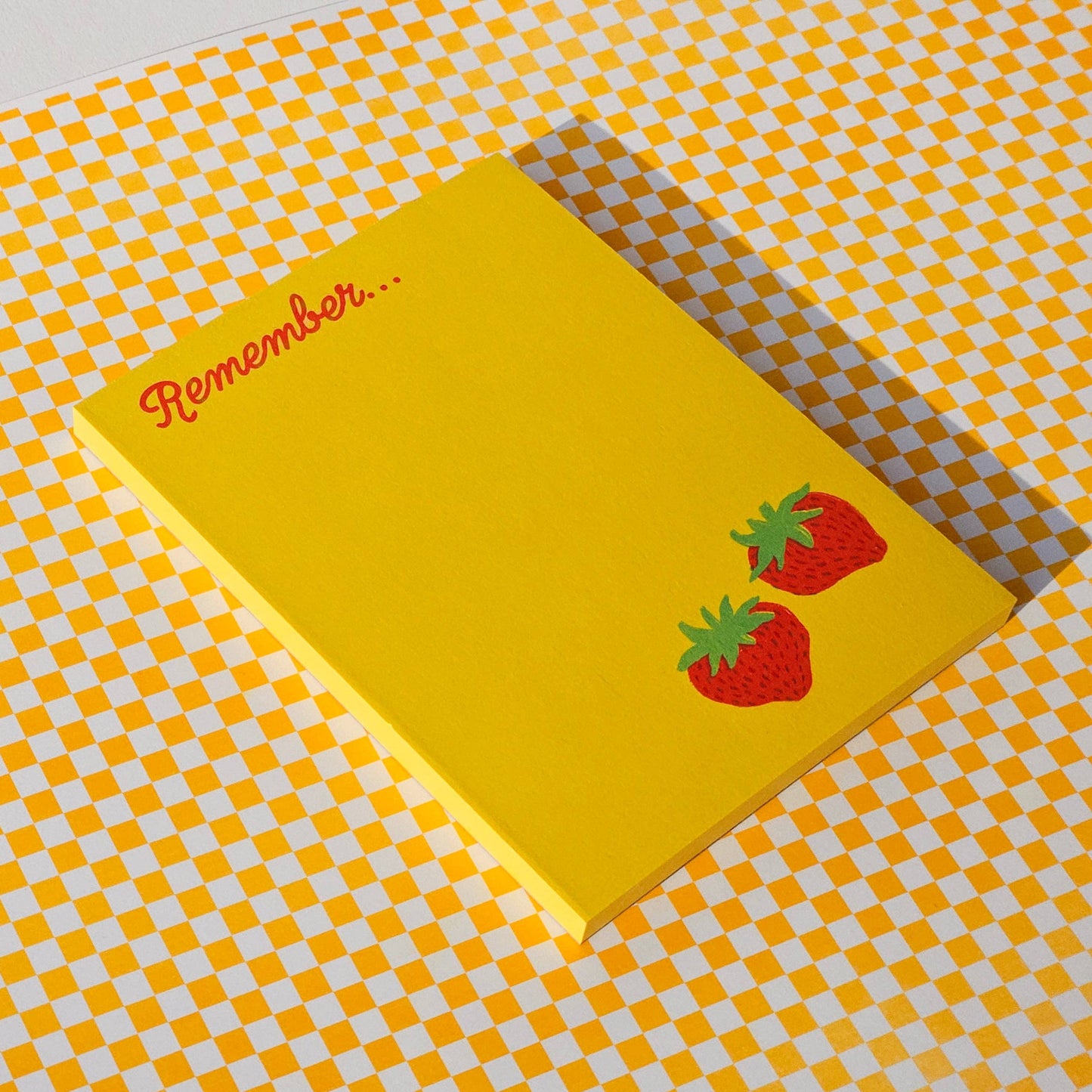 Remember Strawberry Risograph Notepad · Bromstad Printing Co.