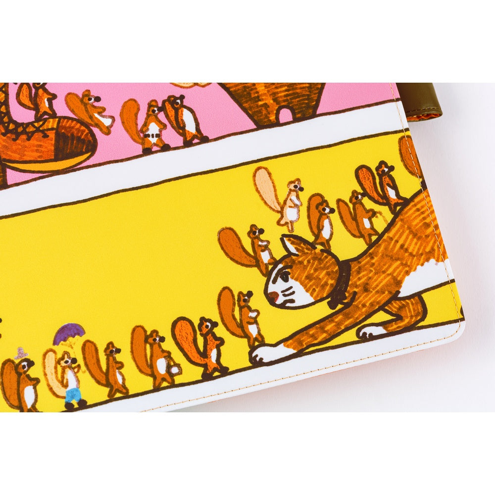 2026 Hobonichi Techo English Cousin Book / 100%ORANGE: Where’s the Squirrel Going 《January Start | English | A5》