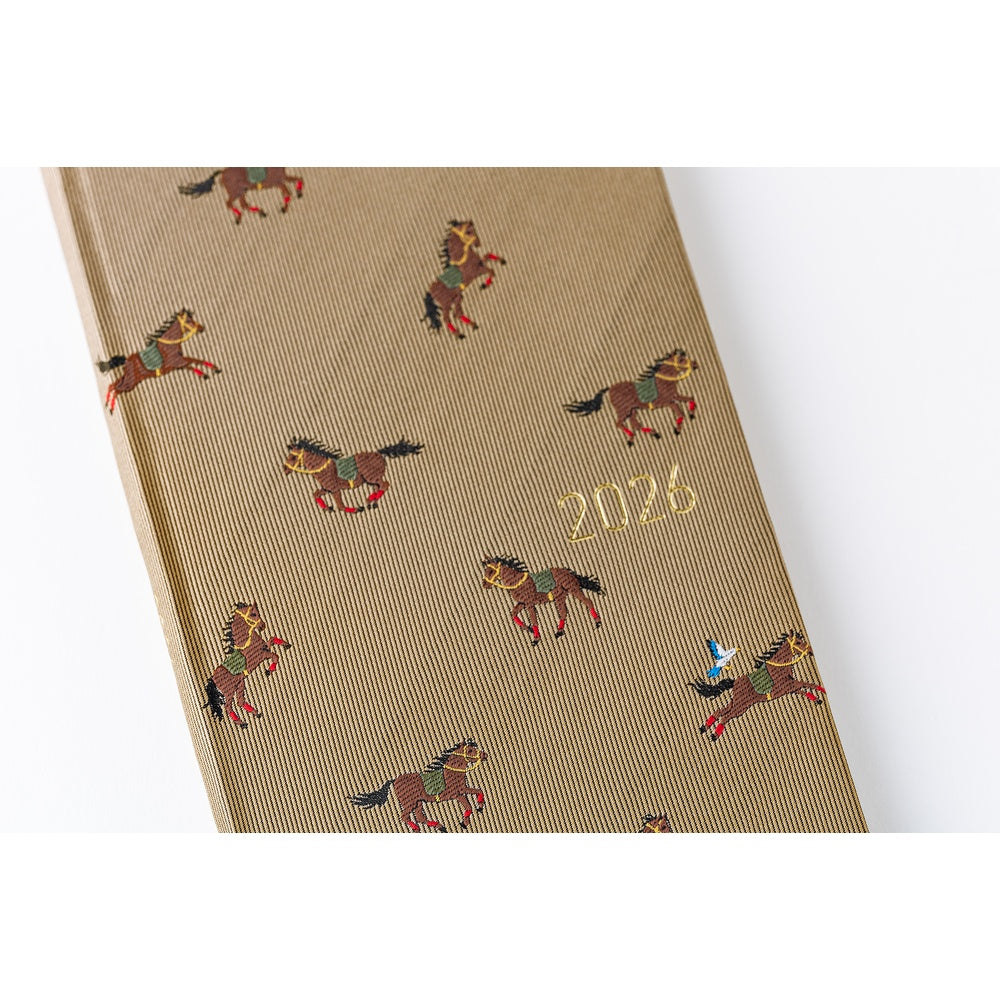2026 Hobonichi English Weeks / Bow & Tie: Galloping Horses《January Start | English》