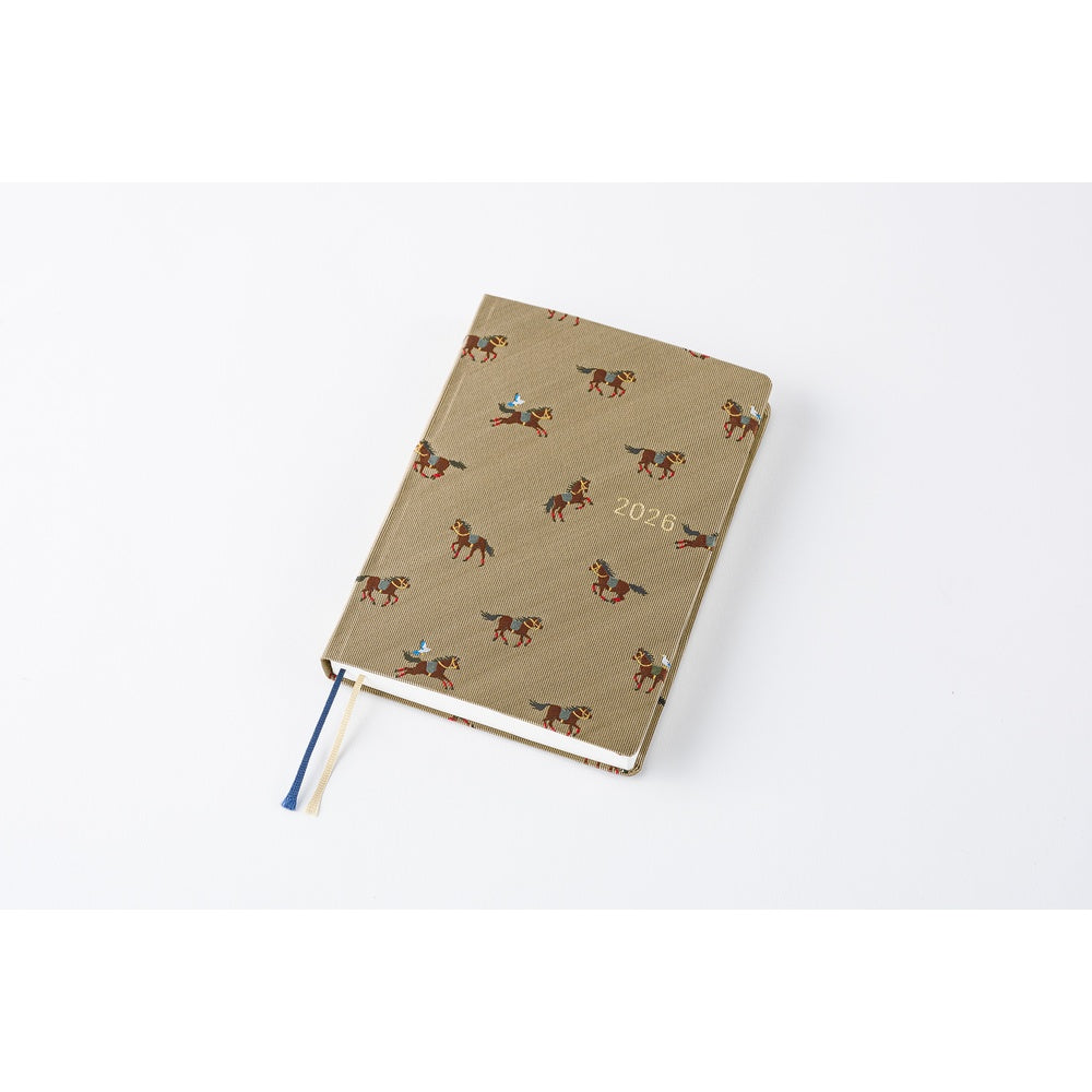 2026 Hobonichi Techo A6 HON / Bow & Tie: Galloping Horses《January Start | English | A6》