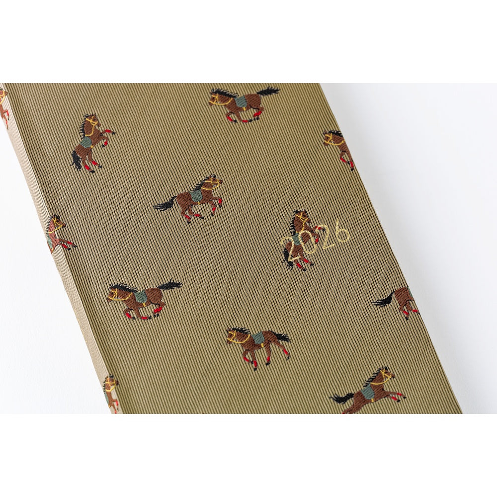 2026 Hobonichi English Weeks Mega / Bow & Tie: Galloping Horse《January Start | English》