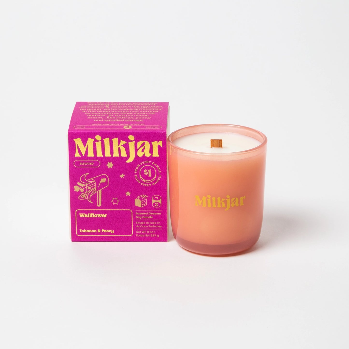 Wallflower (Tobacco & Peony) Coconut Soy Candle · Milk Jar Candle Co.