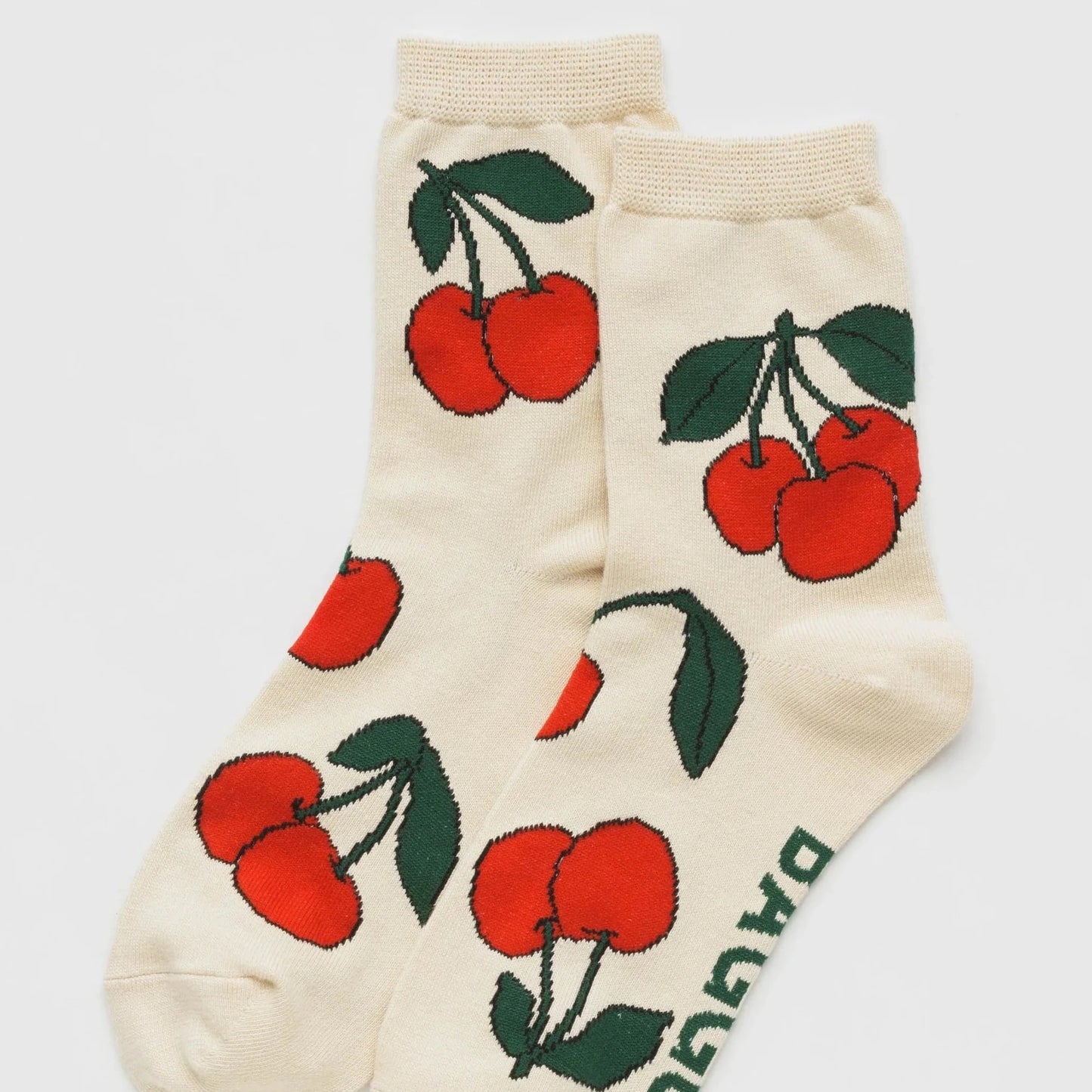 Ecru Cherry / Baggu Crew Sock