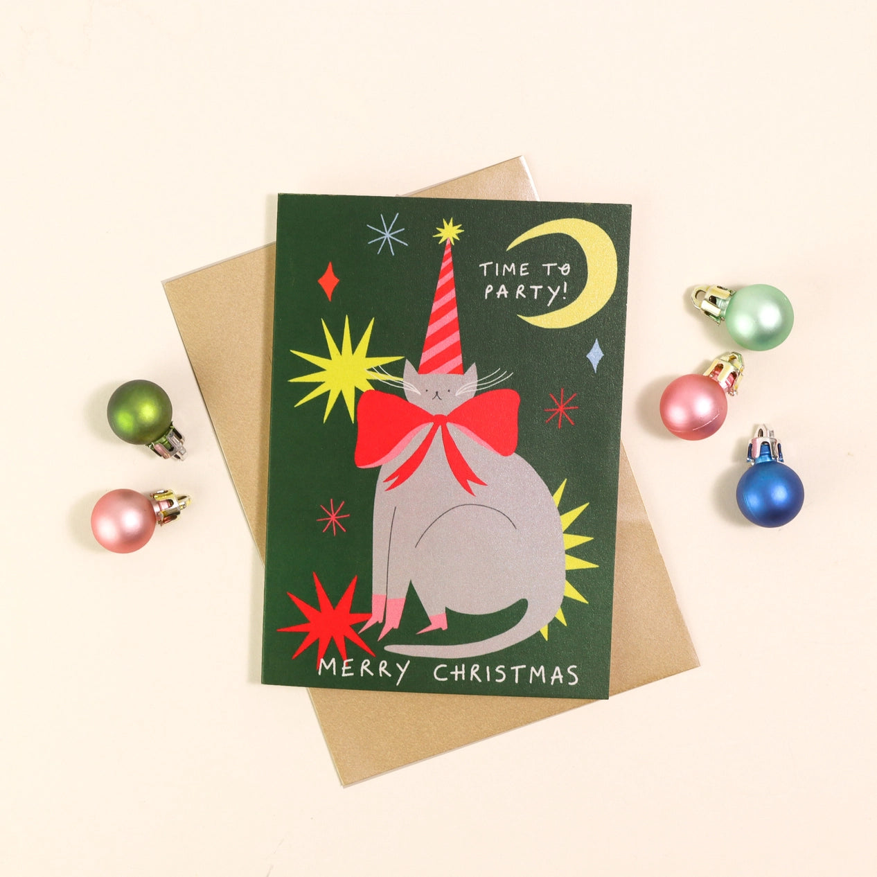 Time To Party Christmas Card