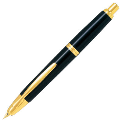 Pilot Vanishing Point Fountain Pen / Black with Gold Trim《Fine Nib》